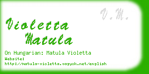 violetta matula business card